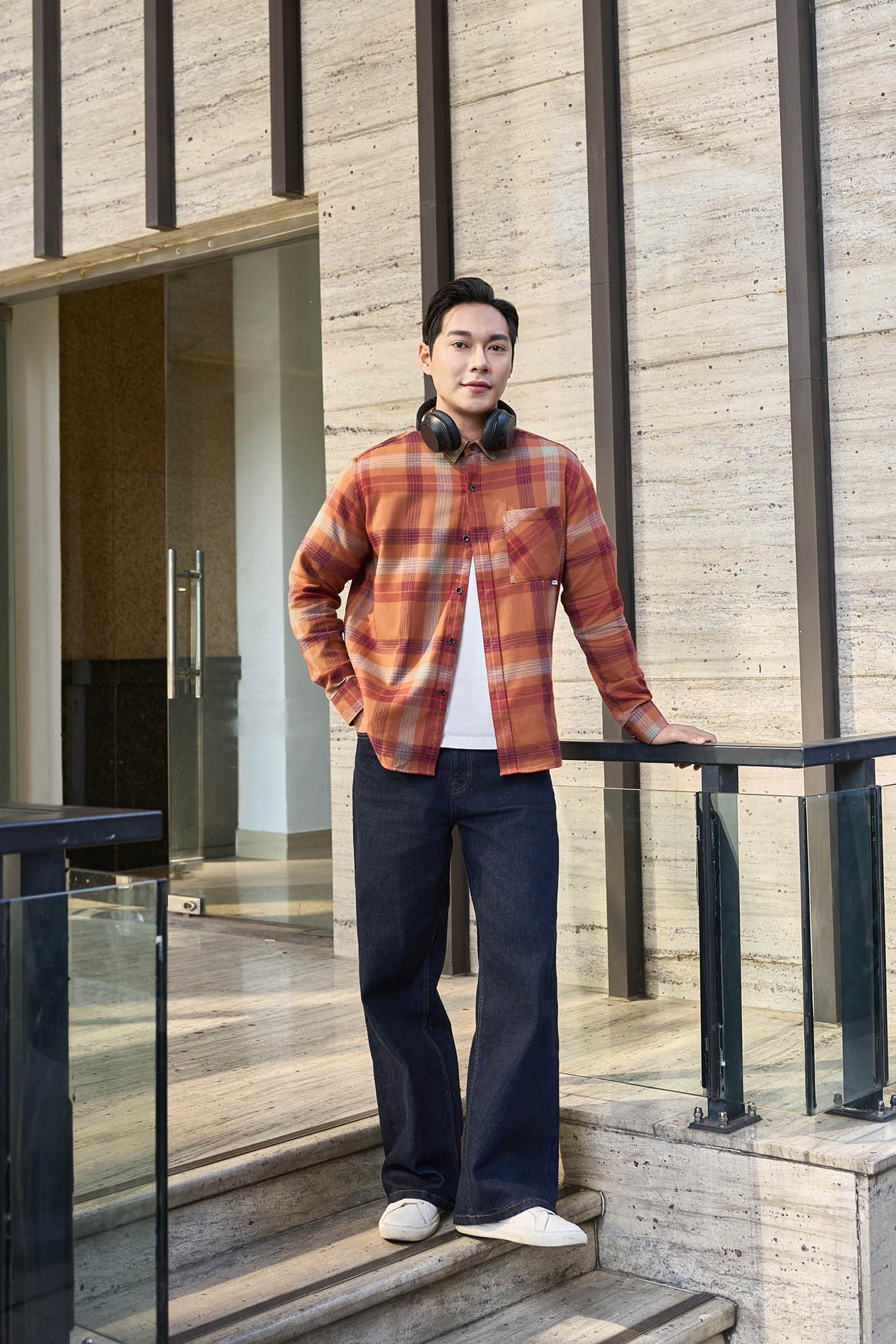 Ảnh của Áo sơ mi nam DT 1 túi ngực 253SM22183-DC42